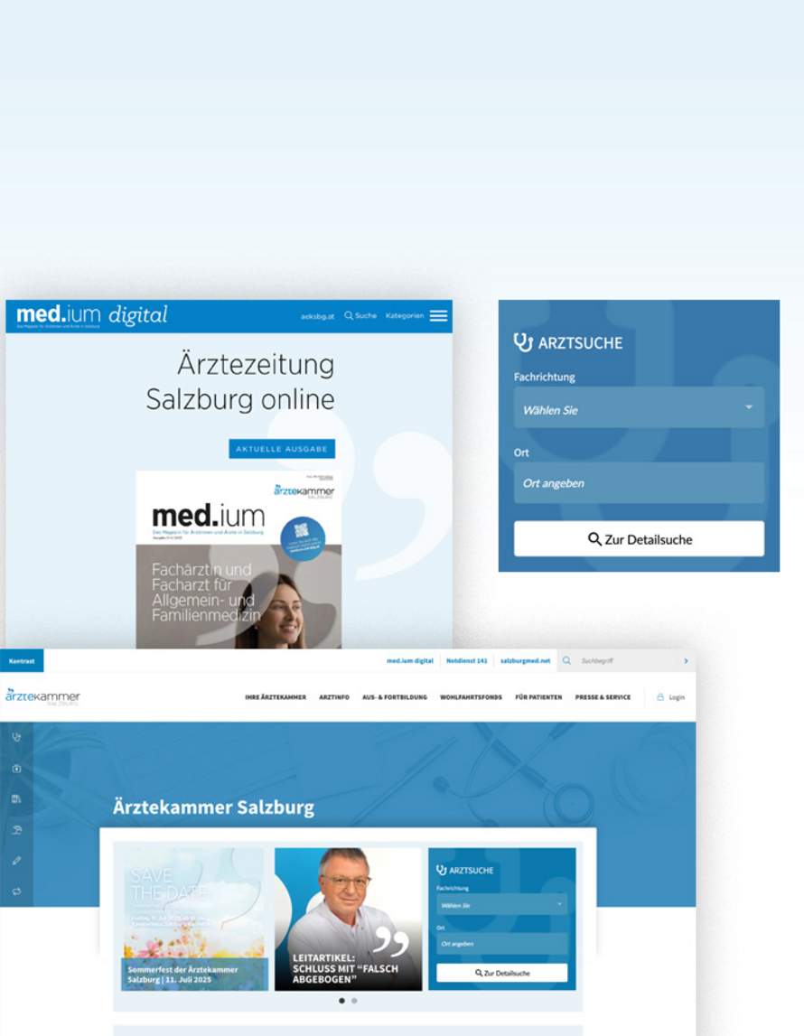 TYPO3 Portal für die Ärztekammern Salzburg TYPO3 Portal für die Ärztekammern Salzburg